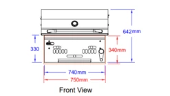 Bull Bison Built In Charcoal BBQ -Napoleon || Broil King || Big Green Egg Sales Bison cut out diagram front 1000x563 1