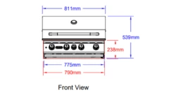Bull Angus Built In LPG Gas BBQ -Napoleon || Broil King || Big Green Egg Sales Bull Angus Front View 1000x563 1