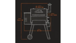 Traeger - Pro 22 Pellet BBQ - Free Cover & Folding Front Shelf 13 Traeger - Pro 22 Pellet BBQ - Free Cover & Folding Front Shelf -Napoleon || Broil King || Big Green Egg Sales Exterior20Dimensions 1000x563 2