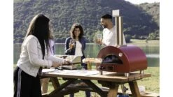 Alfa Forni Moderno Portable Pizza Oven - Antique Red -Napoleon || Broil King || Big Green Egg Sales PORTABLE20GAS20ANTIQUE20RED20 20Lifestyle201 1000x563 1