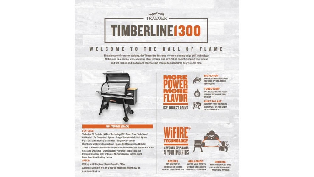 Traeger - Timberline D2 1300 Pellet BBQ - Free Cover 14 Traeger - Timberline D2 1300 Pellet BBQ - Free Cover - Image 12